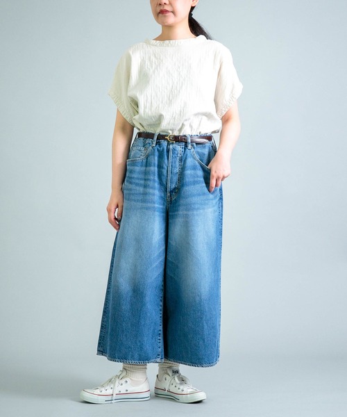クールな価格でホットなピック OMNIGOD womens / オムニゴッド ] 10ozデニム 5Pイージーワイド パンツ