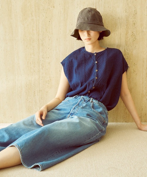 OMNIGOD womens / オムニゴッド ] 10ozデニム 5Pイージーワイド