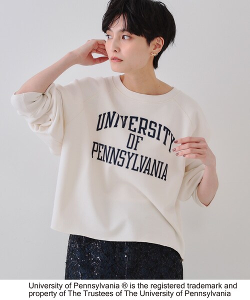 OPAQUE.CLIP（オペークドットクリップ）の「カレッジロゴ スウェットプルオーバー（スウェット・レディース・ホワイト/イエロー系その他/グレー・99）」の2枚目の写真