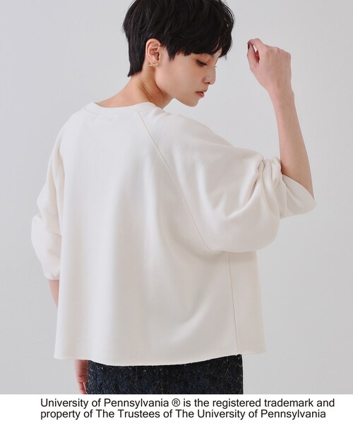 OPAQUE.CLIP（オペークドットクリップ）の「カレッジロゴ スウェットプルオーバー（スウェット・レディース・ホワイト/イエロー系その他/グレー・99）」の4枚目の写真