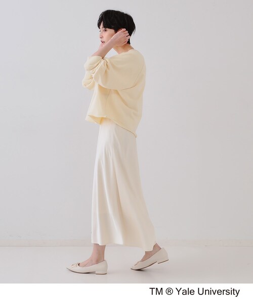 OPAQUE.CLIP（オペークドットクリップ）の「カレッジロゴ スウェットプルオーバー（スウェット・レディース・ホワイト/イエロー系その他/グレー・99）」の14枚目の写真