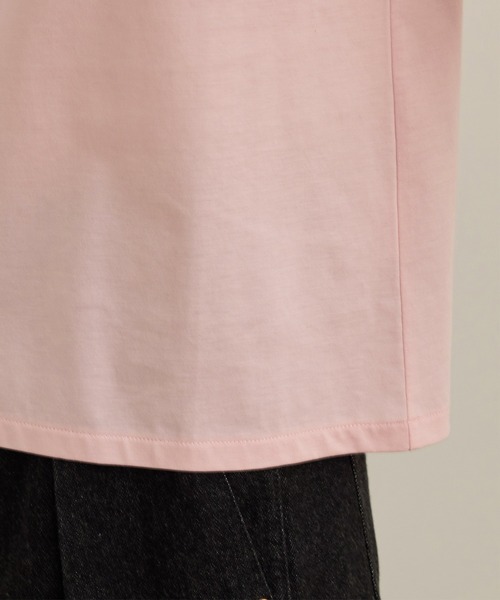 ROPE'（ロペ）の「【洗える】コットンプレーティング天竺カーブスリーブカットソー（Tシャツ/カットソー・レディース・ピンク/ホワイト・FREE）」の9枚目の写真