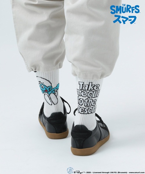 BAYFLOW（ベイフロー）の「【THE SMURFS/スマーフ】スマーフロゴソックス（ソックス/靴下・メンズ・ホワイト/ブラック・FREE）」の3枚目の写真