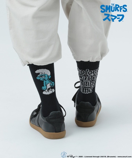 BAYFLOW（ベイフロー）の「【THE SMURFS/スマーフ】スマーフロゴソックス（ソックス/靴下・メンズ・ホワイト/ブラック・FREE）」の6枚目の写真