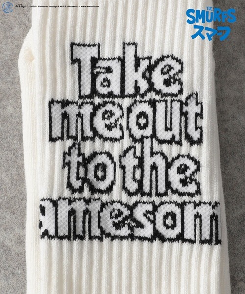 BAYFLOW（ベイフロー）の「【THE SMURFS/スマーフ】スマーフロゴソックス（ソックス/靴下・メンズ・ホワイト/ブラック・FREE）」の8枚目の写真