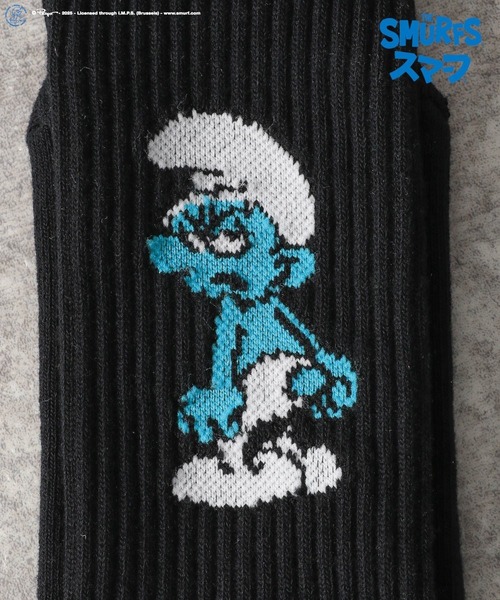 BAYFLOW（ベイフロー）の「【THE SMURFS/スマーフ】スマーフロゴソックス（ソックス/靴下・メンズ・ホワイト/ブラック・FREE）」の9枚目の写真