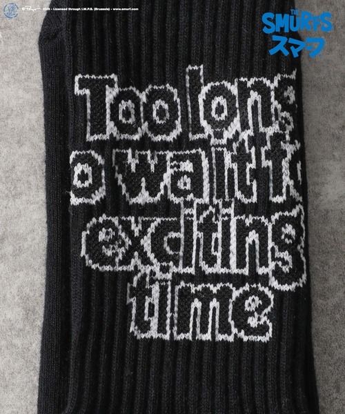 BAYFLOW（ベイフロー）の「【THE SMURFS/スマーフ】スマーフロゴソックス（ソックス/靴下・メンズ・ホワイト/ブラック・FREE）」の10枚目の写真