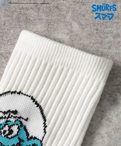 BAYFLOW（ベイフロー）の「【THE SMURFS/スマーフ】スマーフロゴソックス（ソックス/靴下・メンズ・ホワイト/ブラック・FREE）」の11枚目の写真