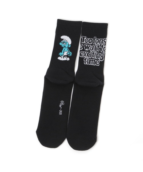 BAYFLOW（ベイフロー）の「【THE SMURFS/スマーフ】スマーフロゴソックス（ソックス/靴下・メンズ・ホワイト/ブラック・FREE）」の14枚目の写真