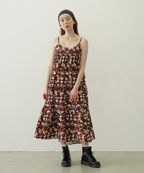 MILKFED.(ミルクフェド)の「FLORAL ALL OVER PATTERN DRESS(ワンピース・レディース・ライトピンク/ブルー/ブラウン・ONE SIZE)」の5枚目の写真