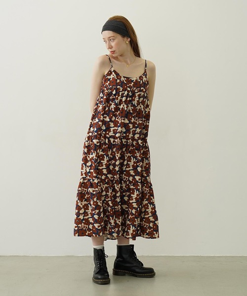MILKFED.(ミルクフェド)の「FLORAL ALL OVER PATTERN DRESS(ワンピース・レディース・ライトピンク/ブルー/ブラウン・ONE SIZE)」の6枚目の写真