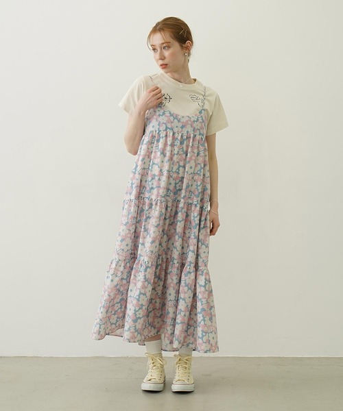 MILKFED.(ミルクフェド)の「FLORAL ALL OVER PATTERN DRESS(ワンピース・レディース・ライトピンク/ブルー/ブラウン・ONE SIZE)」の14枚目の写真