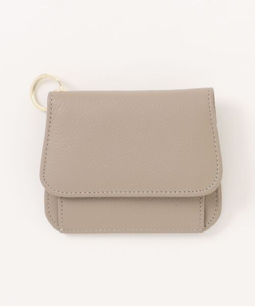 Three Four Time(スリーフォータイム)の「チャーム金具付き牛革ウォレット(財布・レディース・ブラック/ベージュ/パープル/グリーン・FREE)」の3枚目の写真