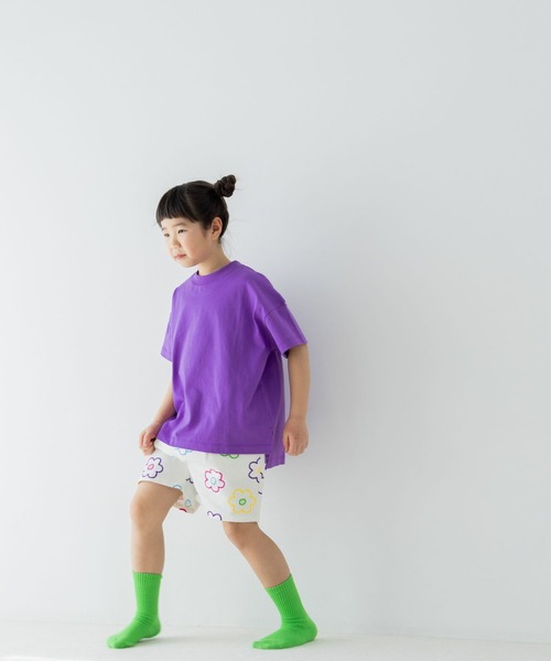 LOWRYS FARM（ローリーズファーム）の「ＵＳＡチュニックＴ　 290075（Tシャツ/カットソー・キッズ・ブラック/パープル/グリーン/オフホワイト/オレンジ/ベージュ/ブルー/ピンク・150cm/110cm/140cm/130cm/120cm）」の6枚目の写真