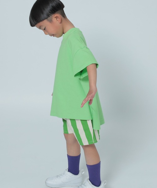 LOWRYS FARM（ローリーズファーム）の「ＵＳＡチュニックＴ　 290075（Tシャツ/カットソー・キッズ・ブラック/パープル/グリーン/オフホワイト/オレンジ/ベージュ/ブルー/ピンク・150cm/110cm/140cm/130cm/120cm）」の1枚目の写真