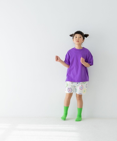 LOWRYS FARM（ローリーズファーム）の「ＵＳＡチュニックＴ　 290075（Tシャツ/カットソー・キッズ・ブラック/パープル/グリーン/オフホワイト/オレンジ/ベージュ/ブルー/ピンク・150cm/110cm/140cm/130cm/120cm）」の18枚目の写真