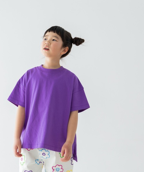 LOWRYS FARM（ローリーズファーム）の「ＵＳＡチュニックＴ　 290075（Tシャツ/カットソー・キッズ・ブラック/パープル/グリーン/オフホワイト/オレンジ/ベージュ/ブルー/ピンク・150cm/110cm/140cm/130cm/120cm）」の19枚目の写真