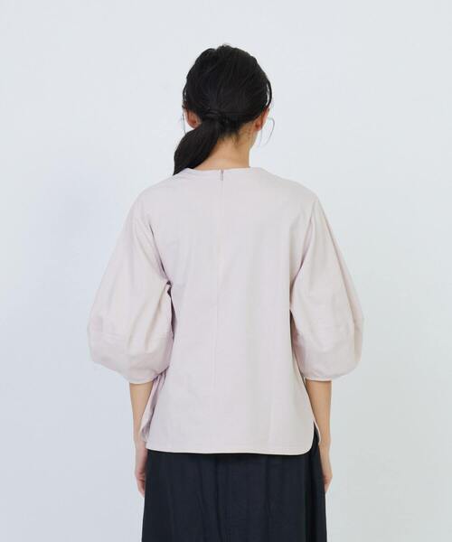 LOISIR（ロワズィール）の「コットン天竺ボトルスリーブプルオーバー（Tシャツ/カットソー・レディース・ピンク/オフホワイト/チャコールグレー・FREE）」の18枚目の写真