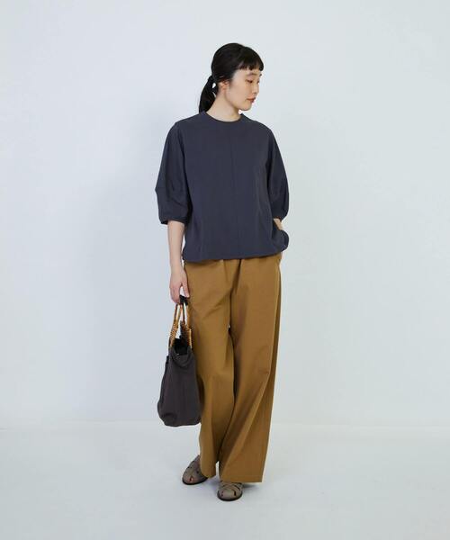 LOISIR（ロワズィール）の「コットン天竺ボトルスリーブプルオーバー（Tシャツ/カットソー・レディース・ピンク/オフホワイト/チャコールグレー・FREE）」の19枚目の写真