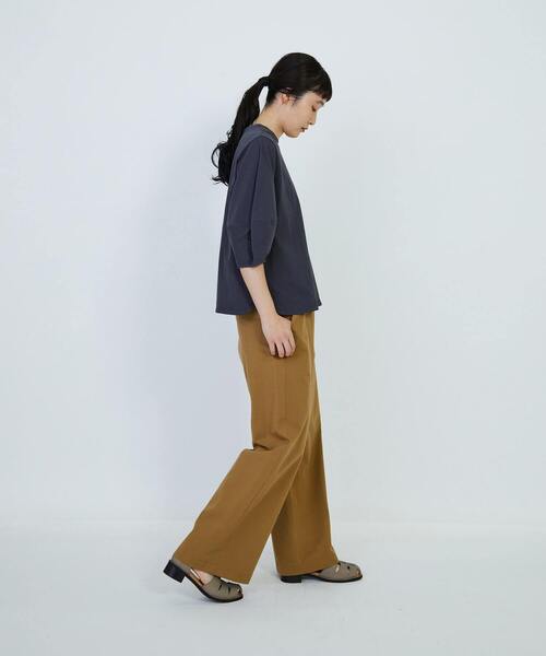 LOISIR（ロワズィール）の「コットン天竺ボトルスリーブプルオーバー（Tシャツ/カットソー・レディース・ピンク/オフホワイト/チャコールグレー・FREE）」の21枚目の写真