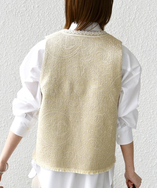 BINDU（ビンドゥー）の「【SHIPS別注】BINDU:ブレード テープ ベスト（ベスト・レディース・ブラック/ナチュラル・ONE SIZE）」の22枚目の写真