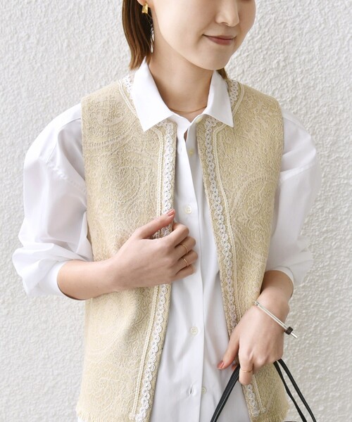 BINDU（ビンドゥー）の「【SHIPS別注】BINDU:ブレード テープ ベスト（ベスト・レディース・ブラック/ナチュラル・ONE SIZE）」の21枚目の写真