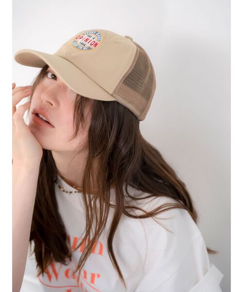 Ungrid(アングリッド)の「ワッペンデザインメッシュキャップ(キャップ・レディース・ベージュ/ネイビー/オフホワイト・FREE)」の5枚目の写真