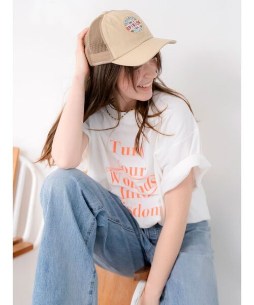 Ungrid(アングリッド)の「ワッペンデザインメッシュキャップ(キャップ・レディース・ベージュ/ネイビー/オフホワイト・FREE)」の7枚目の写真