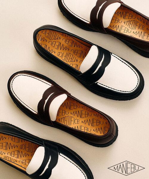 MANEBU（マネブ）の「MANEBU / マネブ 417別注 VOVO PANSOLE COMBI（ローファー・メンズ・ブラウン/ブラック・40/41/42/43）」の2枚目の写真