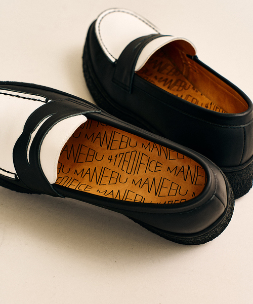 MANEBU（マネブ）の「MANEBU / マネブ 417別注 VOVO PANSOLE COMBI（ローファー・メンズ・ブラウン/ブラック・40/41/42/43）」の3枚目の写真