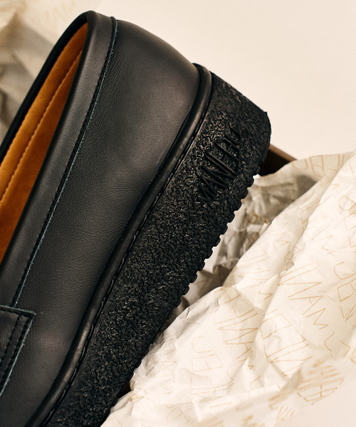 MANEBU（マネブ）の「MANEBU / マネブ 417別注 VOVO PANSOLE COMBI（ローファー・メンズ・ブラウン/ブラック・40/41/42/43）」の4枚目の写真