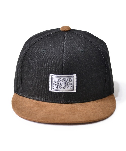 ANCHOR（アンカー）の「QUARTER GALLERY デニム＆スウェードフラットキャップ / BB（キャップ・メンズ・ブラック/ネイビー・FREE）」の4枚目の写真