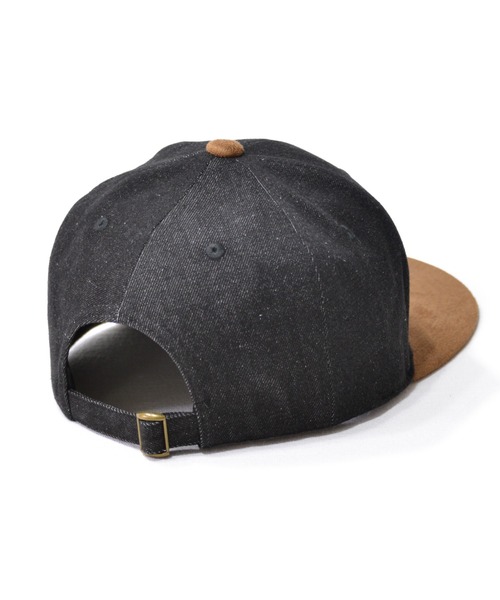ANCHOR（アンカー）の「QUARTER GALLERY デニム＆スウェードフラットキャップ / BB（キャップ・メンズ・ブラック/ネイビー・FREE）」の6枚目の写真