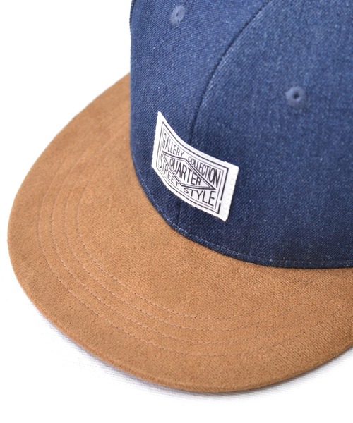 ANCHOR（アンカー）の「QUARTER GALLERY デニム＆スウェードフラットキャップ / BB（キャップ・メンズ・ブラック/ネイビー・FREE）」の14枚目の写真