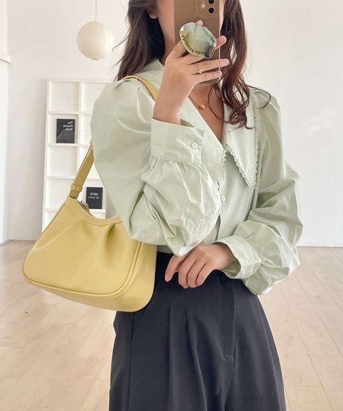 Miniministore（ミニミニストア）の「ハンドバッグ レディース 肩掛け 韓国風（ハンドバッグ・レディース・ブラック/アイボリー/イエロー・FREE）」の18枚目の写真