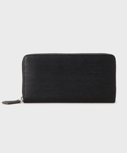 TAKEO KIKUCHI(タケオキクチ)の「【NEW レザーリップルシリーズ】ロングウォレット(財布・メンズ・ネイビー/ブラック/グリーン/チャコールグレー・00)」の1枚目の写真
