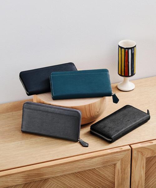 TAKEO KIKUCHI(タケオキクチ)の「【NEW レザーリップルシリーズ】ロングウォレット(財布・メンズ・ネイビー/ブラック/グリーン/チャコールグレー・00)」の5枚目の写真