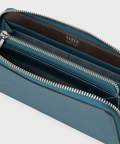 TAKEO KIKUCHI(タケオキクチ)の「【NEW レザーリップルシリーズ】ロングウォレット(財布・メンズ・ネイビー/ブラック/グリーン/チャコールグレー・00)」の14枚目の写真