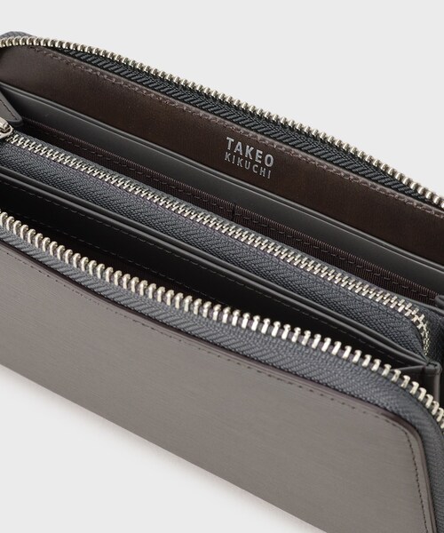 TAKEO KIKUCHI(タケオキクチ)の「【NEW レザーリップルシリーズ】ロングウォレット(財布・メンズ・ネイビー/ブラック/グリーン/チャコールグレー・00)」の15枚目の写真