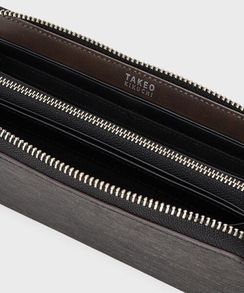 TAKEO KIKUCHI(タケオキクチ)の「【NEW レザーリップルシリーズ】ロングウォレット(財布・メンズ・ネイビー/ブラック/グリーン/チャコールグレー・00)」の16枚目の写真