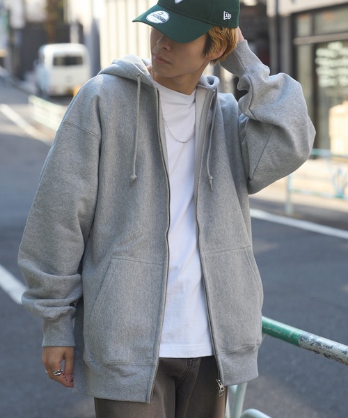 CONTACT（コンタクト）の「【MAGASIN DE MODE CONTACT】12.0オンス ヘヴィーウェイト スウェット フルジップ パーカー 長袖無地フーデ（パーカー・メンズ・アッシュ/グレー/ブラック・L/XL/XXL/M）」の10枚目の写真