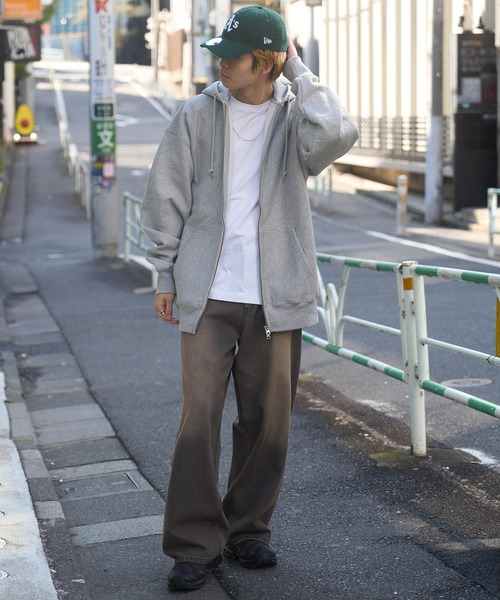 CONTACT（コンタクト）の「【MAGASIN DE MODE CONTACT】12.0オンス ヘヴィーウェイト スウェット フルジップ パーカー 長袖無地フーデ（パーカー・メンズ・アッシュ/グレー/ブラック・L/XL/XXL/M）」の16枚目の写真