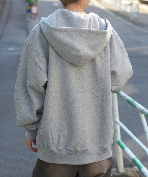 CONTACT（コンタクト）の「【MAGASIN DE MODE CONTACT】12.0オンス ヘヴィーウェイト スウェット フルジップ パーカー 長袖無地フーデ（パーカー・メンズ・アッシュ/グレー/ブラック・L/XL/XXL/M）」の14枚目の写真