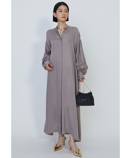 美品✨プルミエアロンディスモン コットンタックシャツドレス