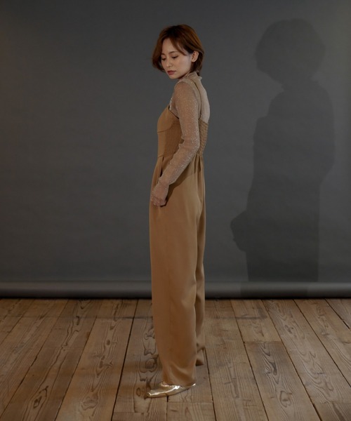 My shawty（ﾏｲｼｬｳﾃｨｰ）の「2way lame set up（パンツドレス・レディース・ブルーグレー/ブラック/キャメル・MEDIUM/SMALL）」の12枚目の写真