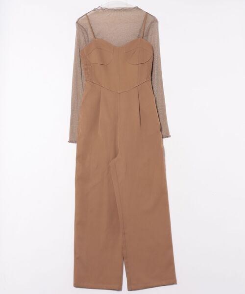 My shawty（ﾏｲｼｬｳﾃｨｰ）の「2way lame set up（パンツドレス・レディース・ブルーグレー/ブラック/キャメル・MEDIUM/SMALL）」の22枚目の写真
