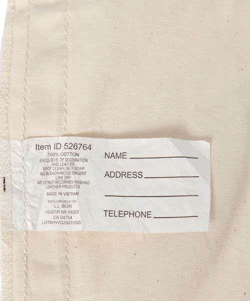 L.L.Bean（エルエルビーン）の「【L.L.Bean/エル・エル・ビーン】 record tote bag for bonjor records exclusive "Off White"（トートバッグ・メンズ・キナリ・FREE）」の3枚目の写真