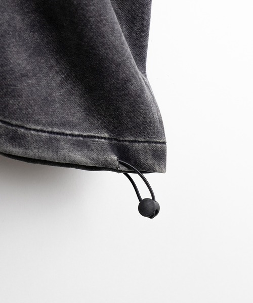 【２color／裾絞り可能２WAY】ピグメントヴィンテージサイドラインタックワイドスウェットパンツ