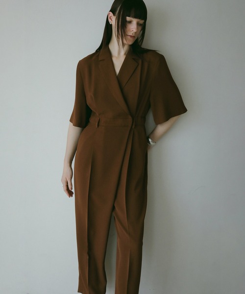 MANOF(マノフ)の「TAILORED ALL IN ONE(つなぎ/オールインワン・レディース・ブラック/ブラウン/ピンク・S/M)」の16枚目の写真