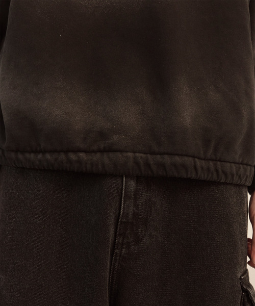 LIBERE(リベーレ)の「LIBERE リベーレ / LOGO STRING HOODIE クロップドレングスビッグシルエットパーカー / 251247(パーカー・メンズ・ブラック・LARGE/MEDIUM/SMALL)」の11枚目の写真